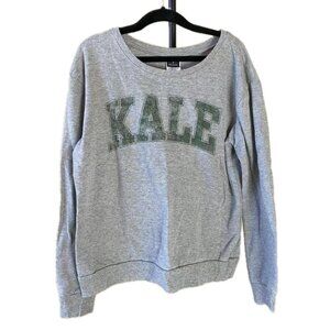 Stranded gray Kale crewneck sweatshirt